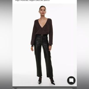Aritzia Melina Vegan Leather Pants, Size 2